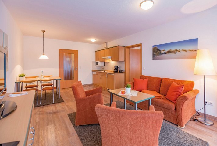 Aparthotel am Weststrand - Wohnbeispiel Apartment Standard Landseite (Zimmercodierung AB1)