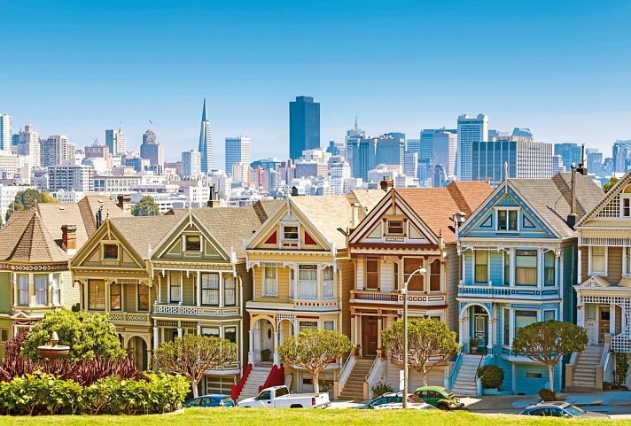Nationalparks des Westens erwandern (ab Las Vegas) - Viktorianische „Painted Ladies“, San Francisco