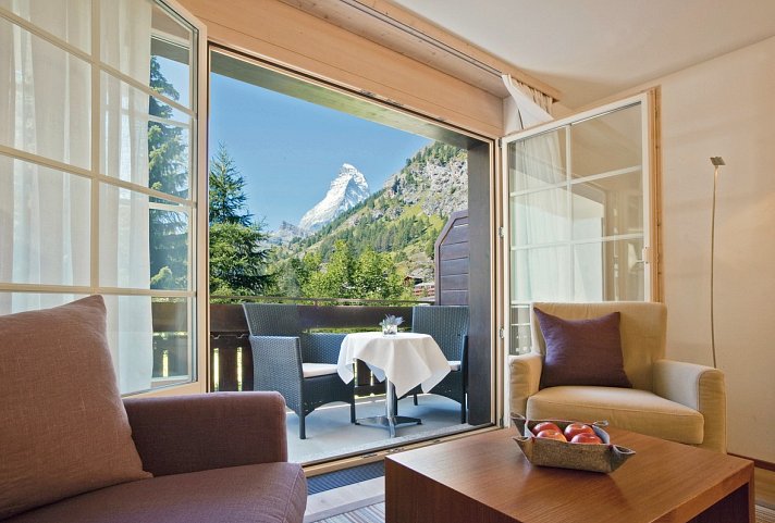 Le Mirabeau Resort & Spa - Wohnbeispiel Doppelzimmer Deluxe Matterhorn (Zimmercodierung DD1)
