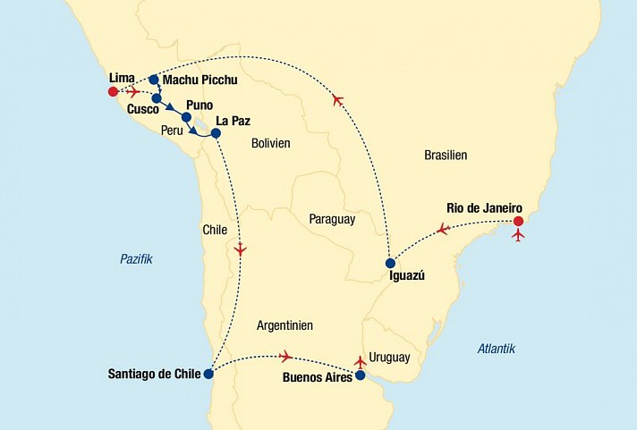 Südamerika Rundreise ab Brasilien
