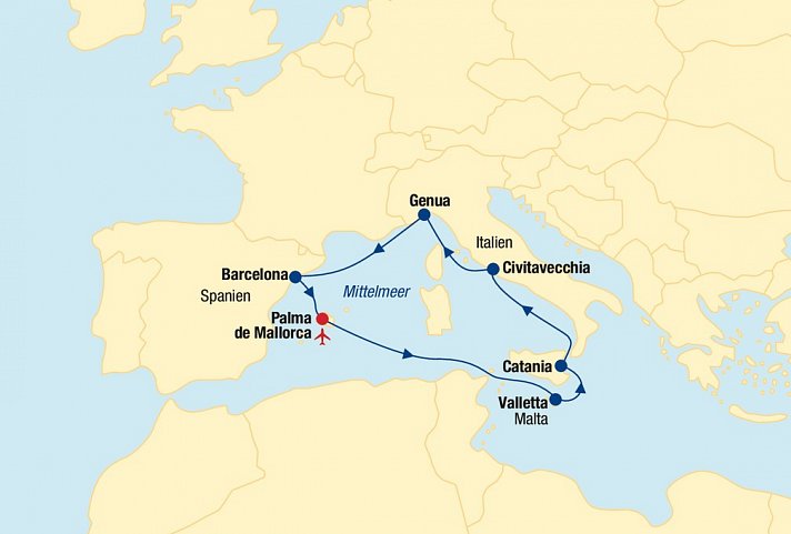 Westliches Mittelmeer Kreuzfahrt