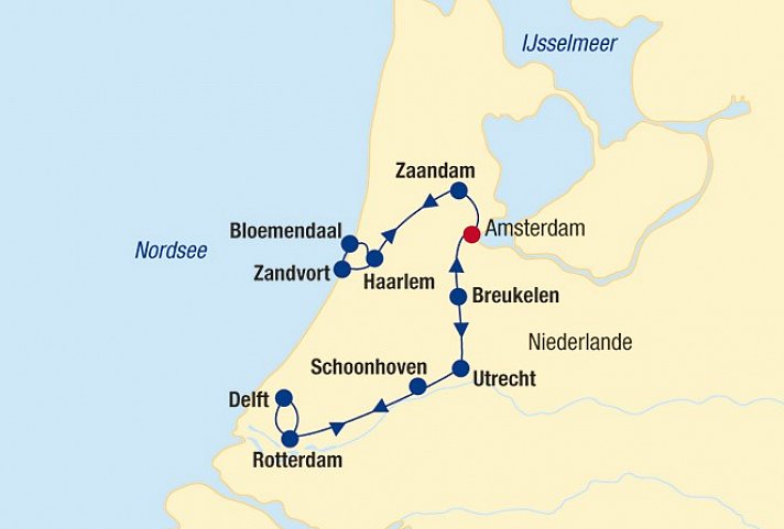 Flusskreuzfahrt Südholland Boat & Bike