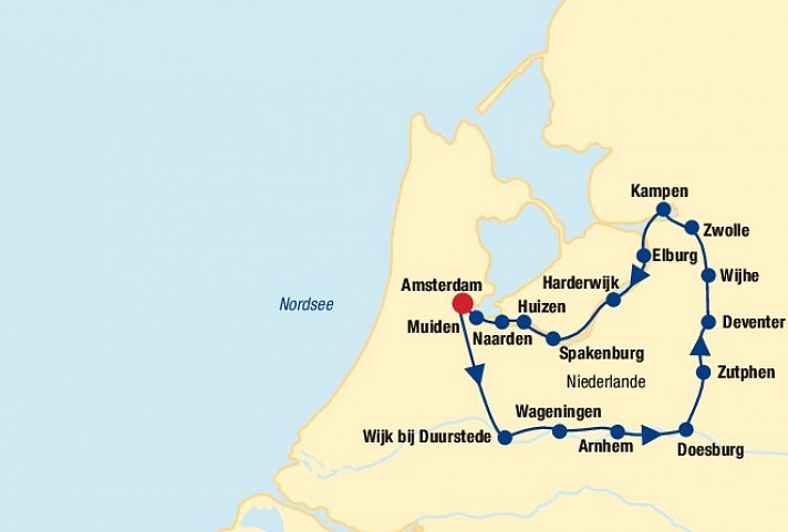 Flusskreuzfahrt Holland Hanseroute Boat & Bike