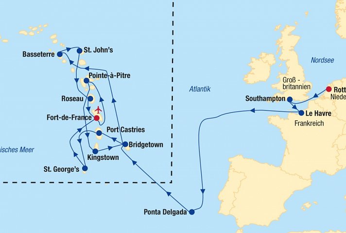 Kreuzfahrt Transatlantik