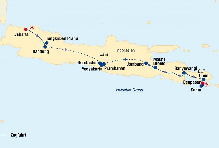 Java und Bali Rundreise & Baden