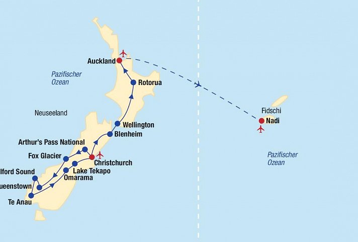 Neuseeland Rundreise & Fidschi