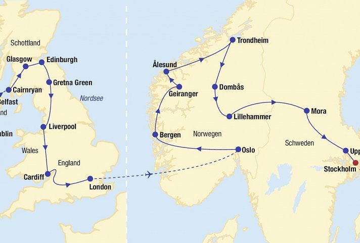 Große Nordeuropa Rundreise