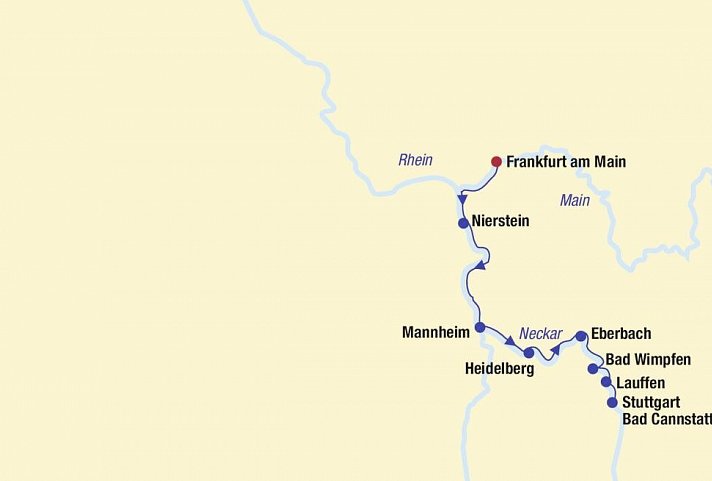 Flusskreuzfahrt Main, Rhein, Neckar Rad & Schiff