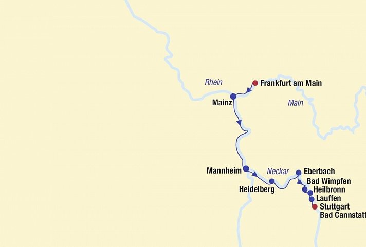 Flusskreuzfahrt Main, Rhein, Neckar