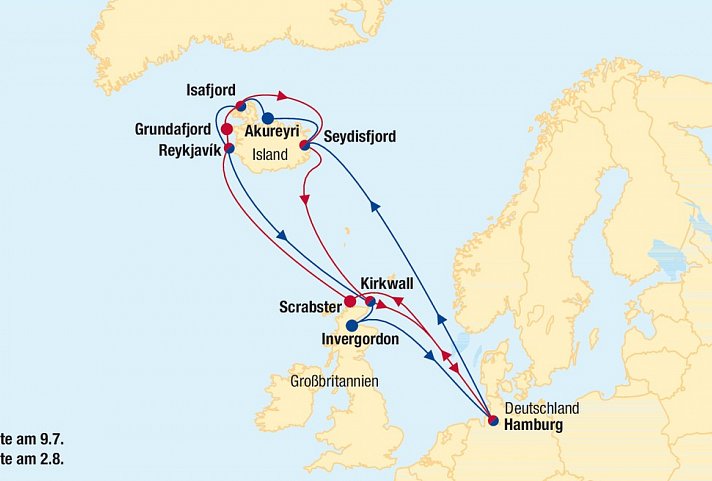 Kreuzfahrt Island & Nordland inkl. Parkplatz