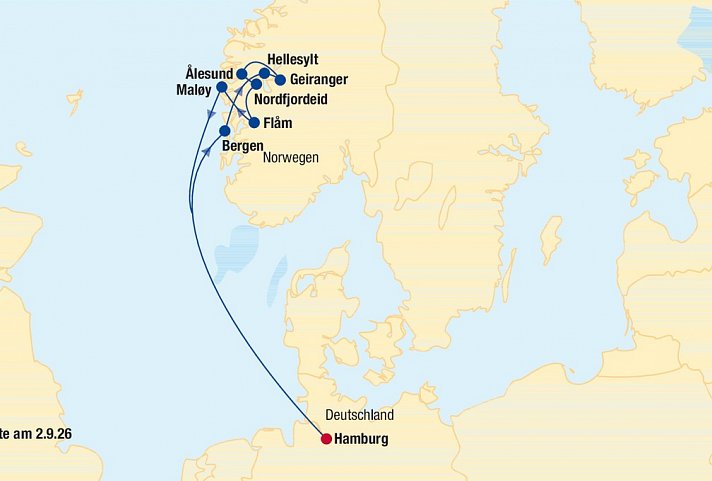 Kreuzfahrt Norwegen inkl. Bahn