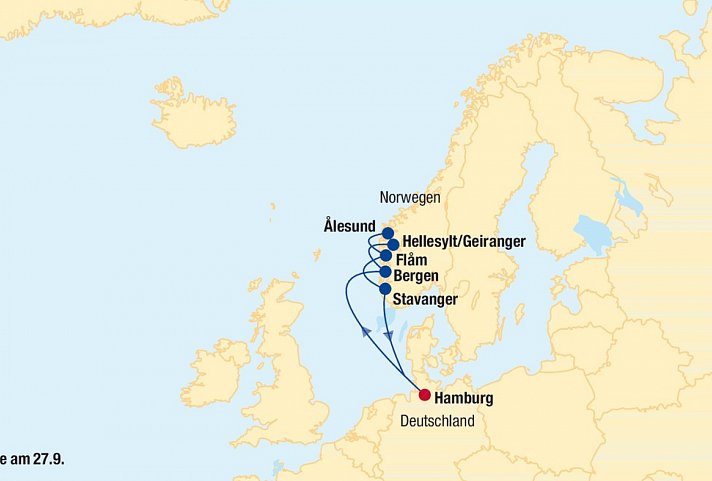 Kreuzfahrt Norwegen inkl. Bahn