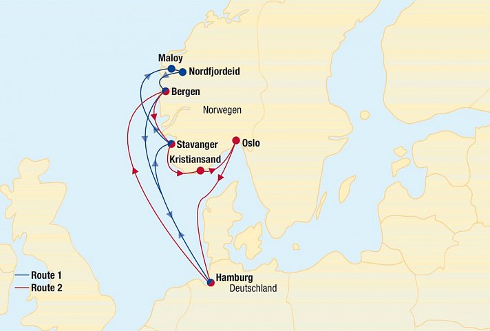 Kreuzfahrt Norwegen inkl. Bahn
