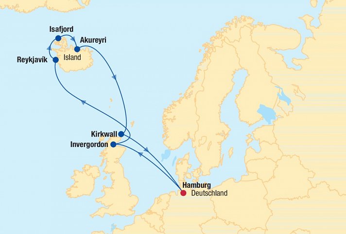 Kreuzfahrt Island inkl. Bahn