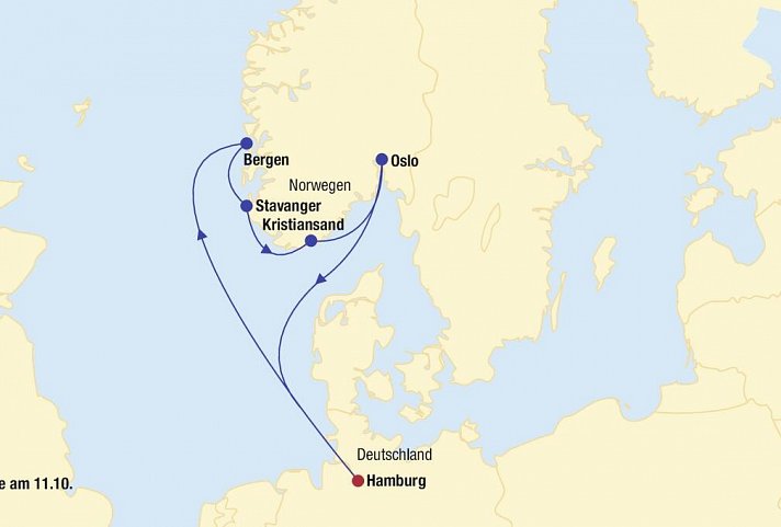 Kreuzfahrt Norwegen inkl. Bahn