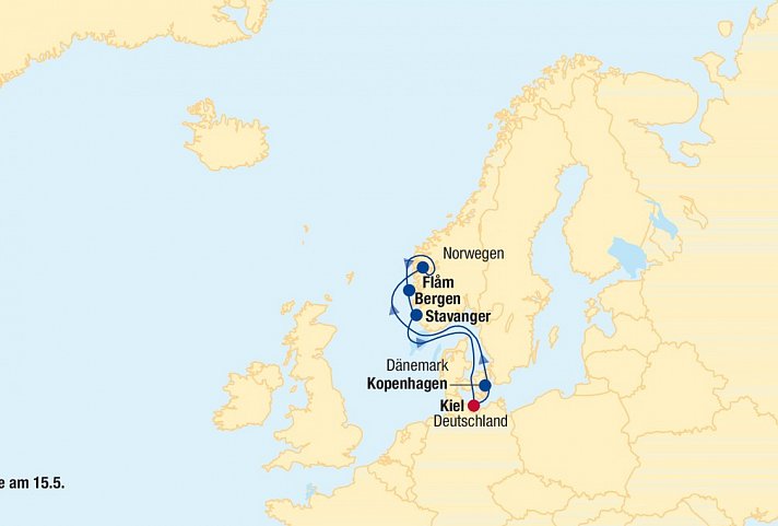 Kreuzfahrt Norwegen inkl. Parkplatz