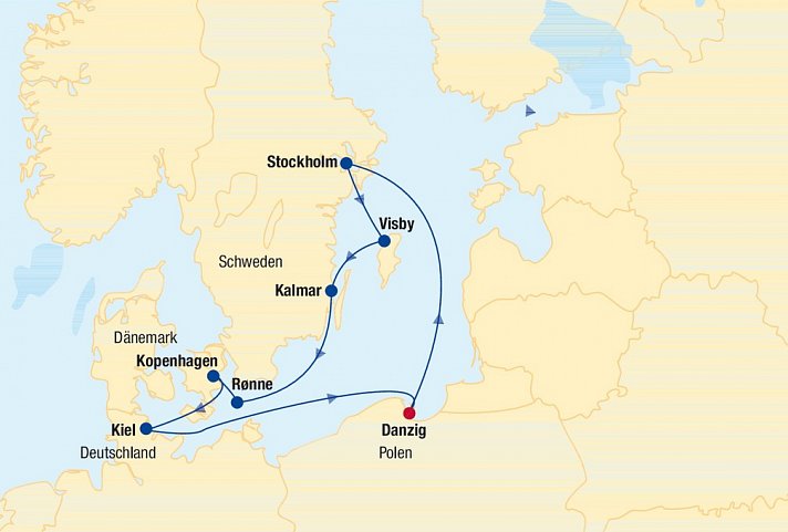 Kreuzfahrt Ostsee inkl. Bahn