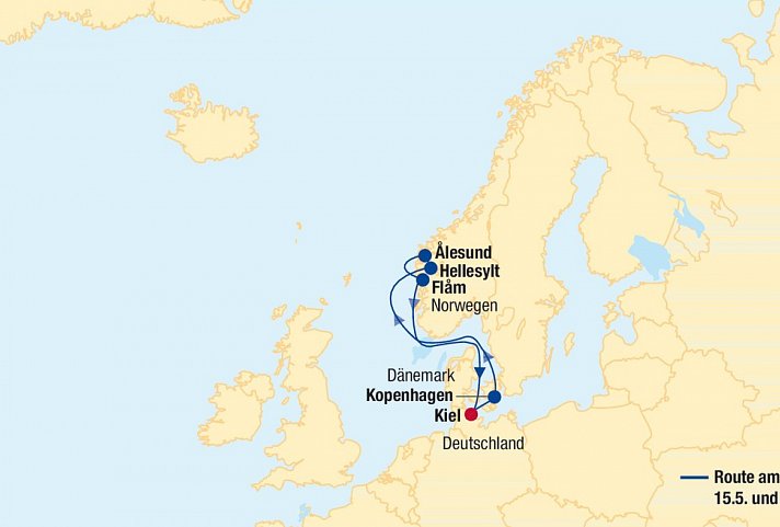 Kreuzfahrt Norwegen inkl. Bahn