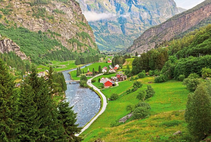 Kreuzfahrt Norwegen inkl. Bahn - Flåm, Aurlandfjord