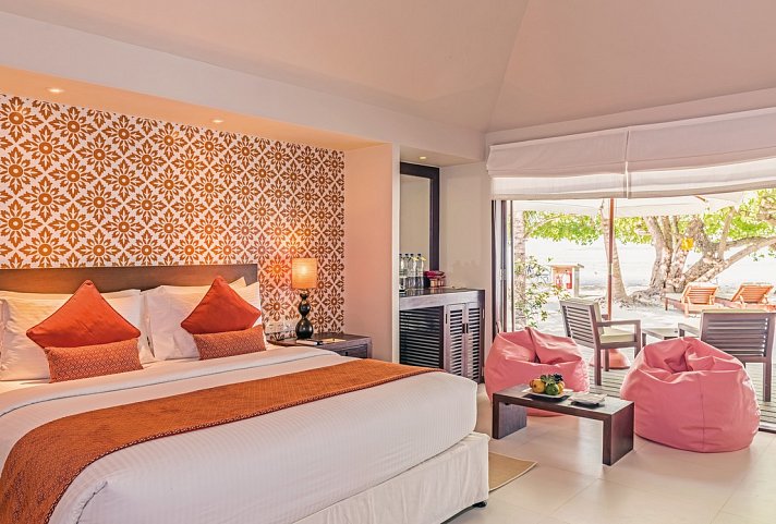 Adaaran Select Hudhuran Fushi - Wohnbeispiel Deluxe Beach Villa (Zimmercodierung VB2)