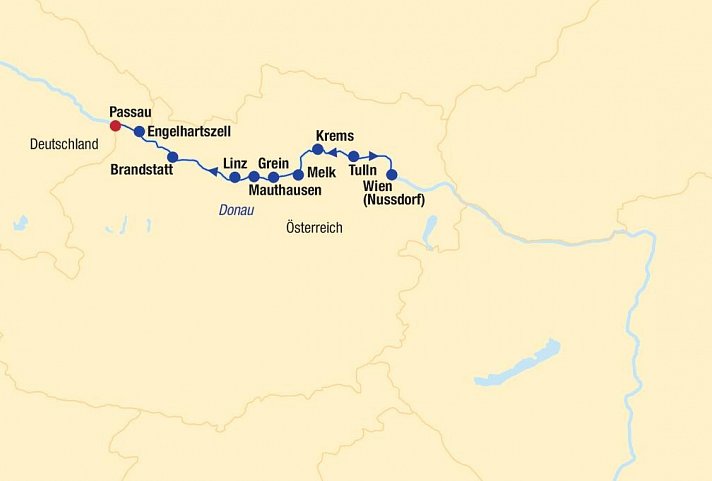 Flusskreuzfahrt Donau Boat & Bike (bis Wien)