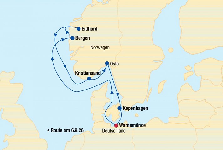 Kreuzfahrt Norwegen inkl. Bahn