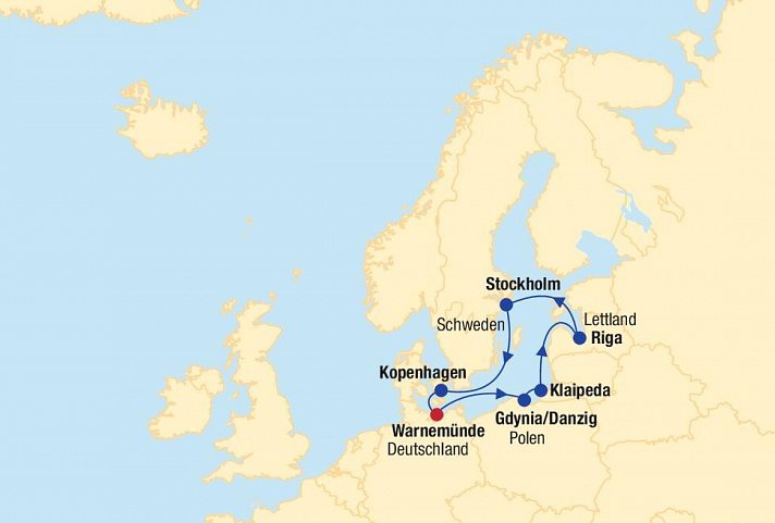 Kreuzfahrt Ostsee inkl. Bahn