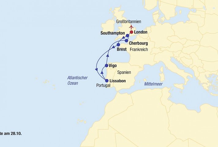 Kreuzfahrt Westeuropa