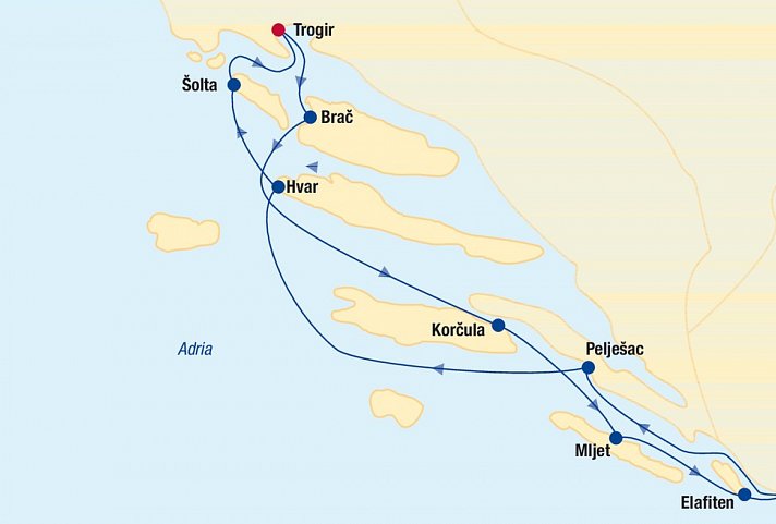 Blaue Reise Kroatien Boat & Bike (Trogir)