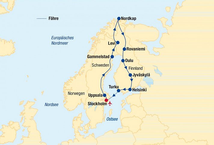 Skandinavien Rundreise