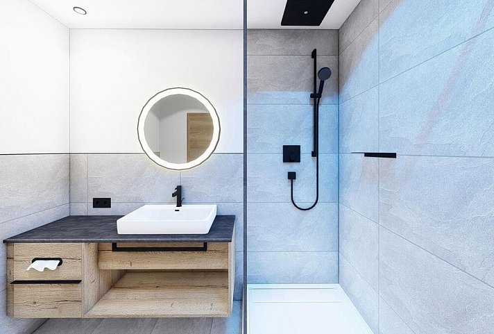 POST POST Hotel - Alpine Boutique Hotel & Spa - Beispiel Suite - Badezimmer