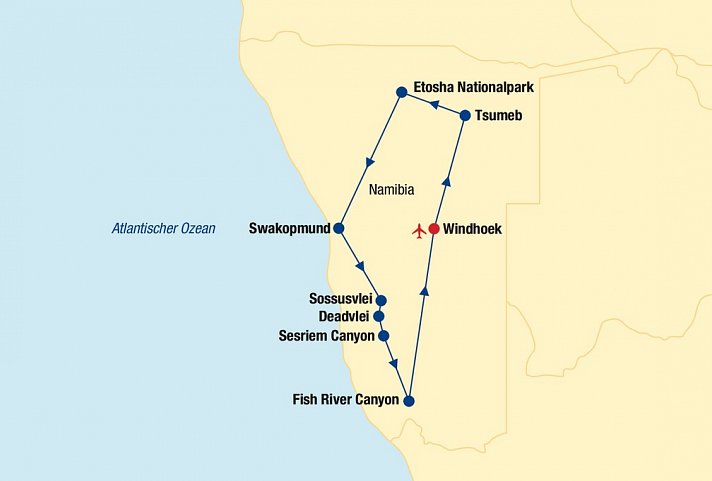 Namibia Rundreise (ab Anreise Juli 2025)