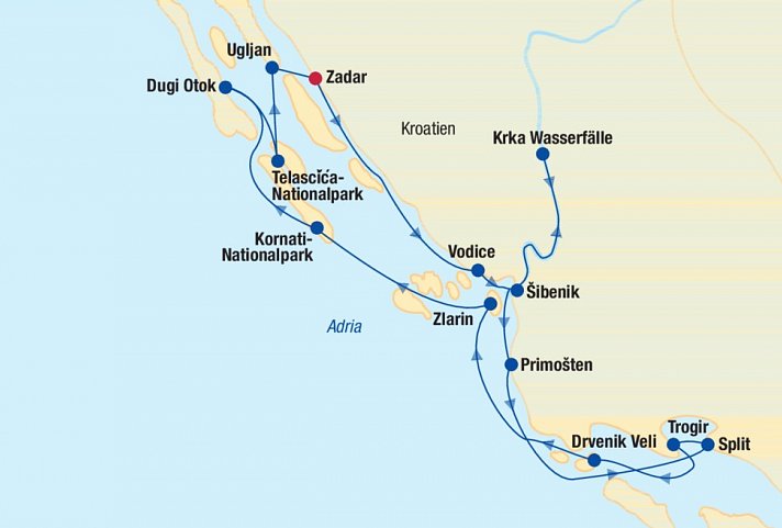 Blaue Reise Kroatien (Zadar)