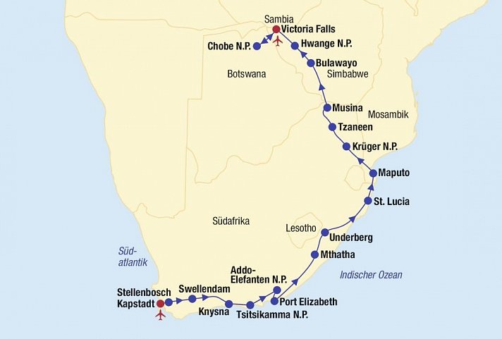 Große Afrika Rundreise mit Sambia
