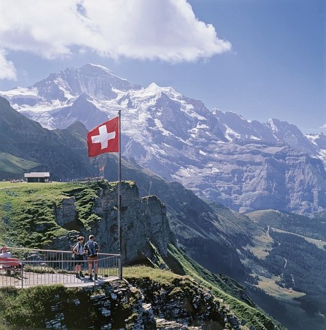 Die idyllische Bergwelt der Jungfrauregion - Aussicht auf Jungfraujoch