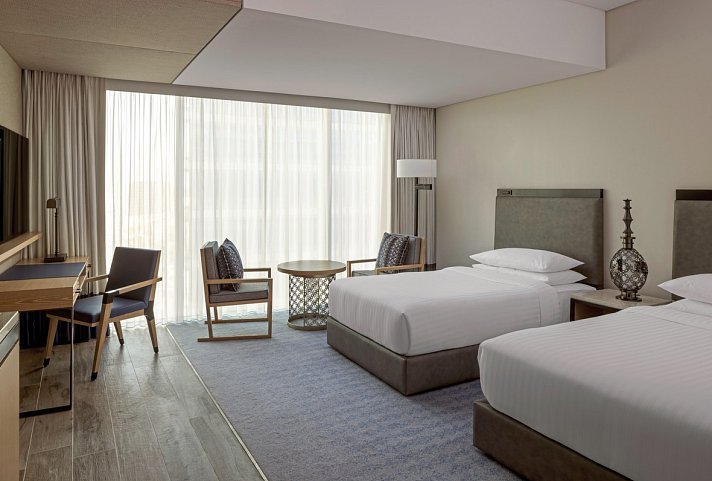 Marriott Marquis Dubai Creek - Wohnbeispiel Deluxe City View Twin Room (Zimmercodierung UD2)