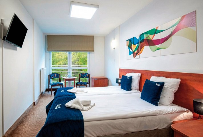 Kursanatorium Baltyk - Wohnbeispiel Doppelzimmer Parkseite (Zimmercodierungen DB1, DB2 & DC1)