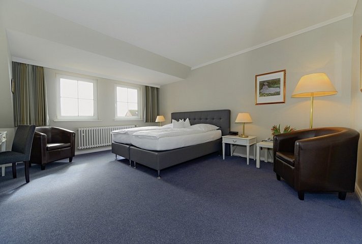 Kurhaus Hotel - Wohnbeispiel Doppelzimmer Landseite (Zimmercodierung DBL)