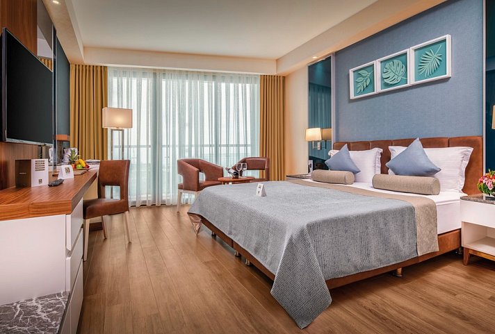 Baia Lara - Wohnbeispiel Doppelzimmer Meerblick (Zimmercodierungen DBM & DCM)