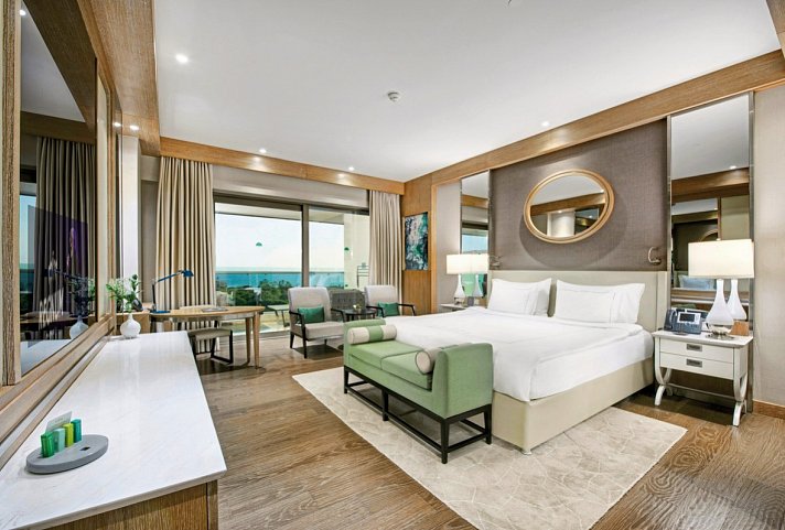 Regnum Carya - Wohnbeispiel Doppelzimmer Hauptgebäude Meerblick Jade
