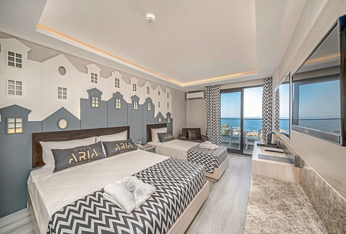 Aria Resort & Spa - Wohnbeispiel Doppelzimmer Meerblick (Zimmercodierungen DBM & DCM)