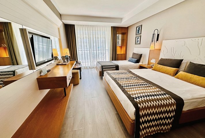 Sidera Kirman Premium - Wohnbeispiel Doppelzimmer seitl. Meerblick (Zimmercodierungen DBN & DB2)