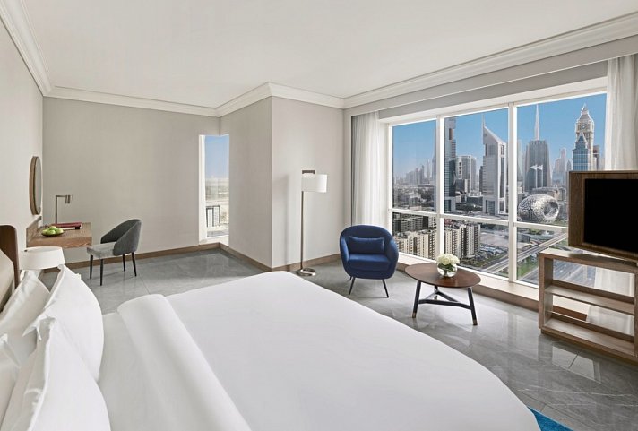 Fairmont Dubai - Wohnbeispiel Deluxe Skyline View King (Zimmercodierung UG2)