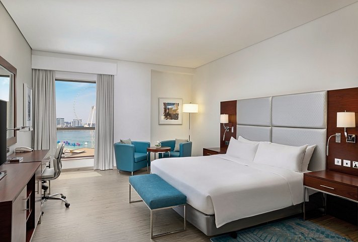 Hilton Dubai The Walk - Wohnbeispiel Deluxe Room Sea View (Zimmercodierung UDM)