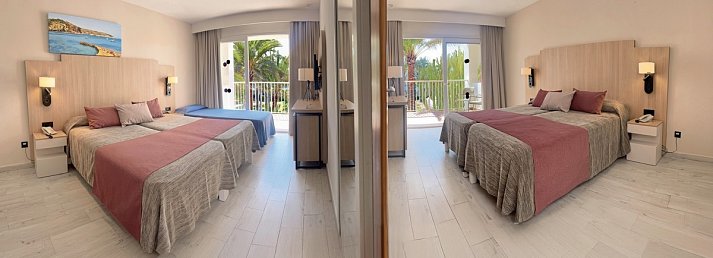 Calimera Fido Gardens - Wohnbeispiel Familienzimmer mit Verbindungstür (Zimmercodierung FV1)