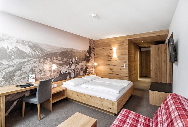 Sporthotel Silvretta Montafon - Wohnbeispiel Doppelzimmer Komfort (Zimmercodierung DF1)