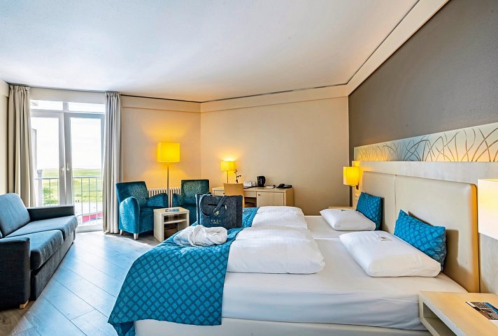 ambassador hotel & spa - Wohnbeispiel Doppelzimmer Strandblick (Zimmercodierung DGN)