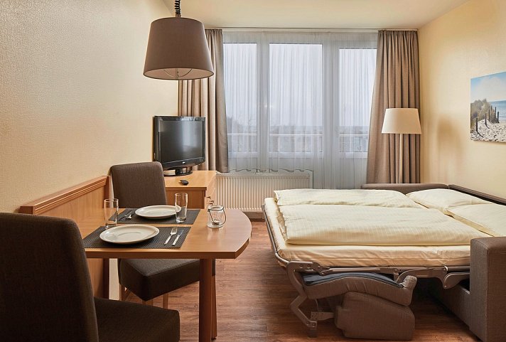 Ferien- und Freizeitpark Weissenhäuser Strand - Wohnbeispiel Studio am Park 20 qm (Zimmercodierungen SX1 & SX2)