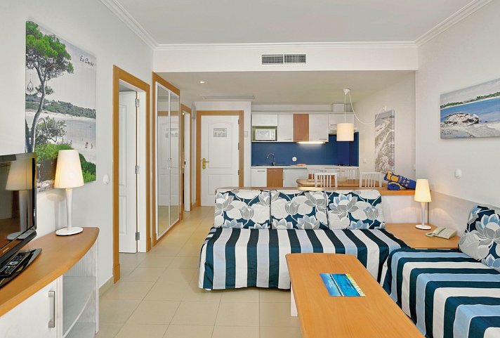 Isla de Cabrera Aparthotel - Wohnbeispiel Appartement 1 Schlafzimmer (Zimmercodierungen AB1 & AB2)