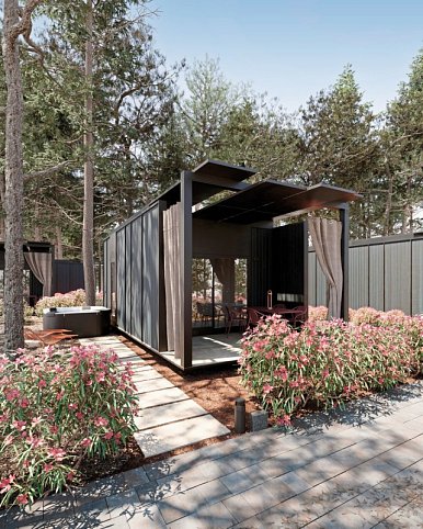 Pinadria Adriatic Coast - Wohnbeispiel Mobilheim Glamping Escape (Zimmercodierung CB1)